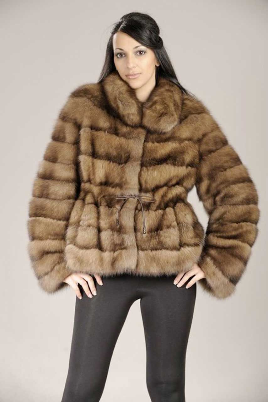 800S - Karamitsos Furs | Brand New Horizontal Sable jacket