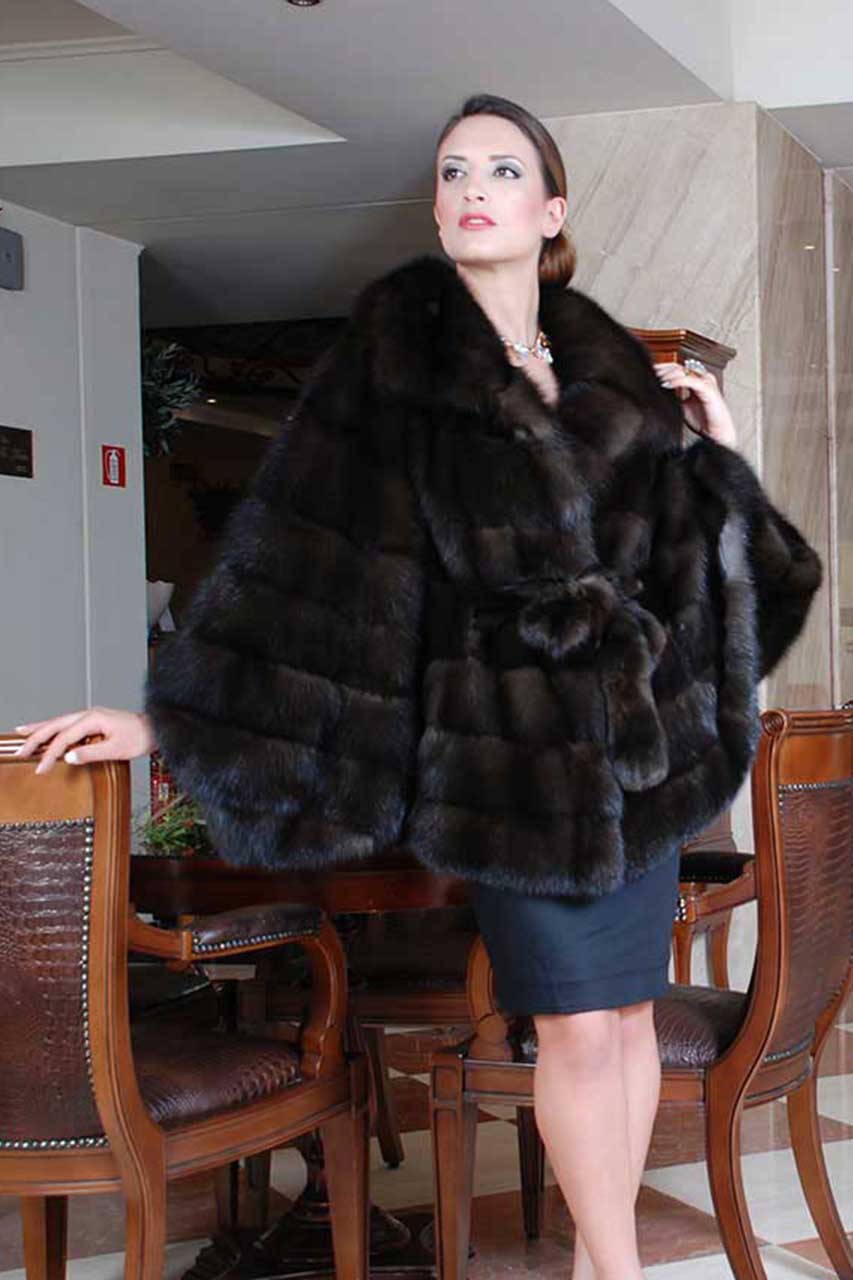 sable fur cape