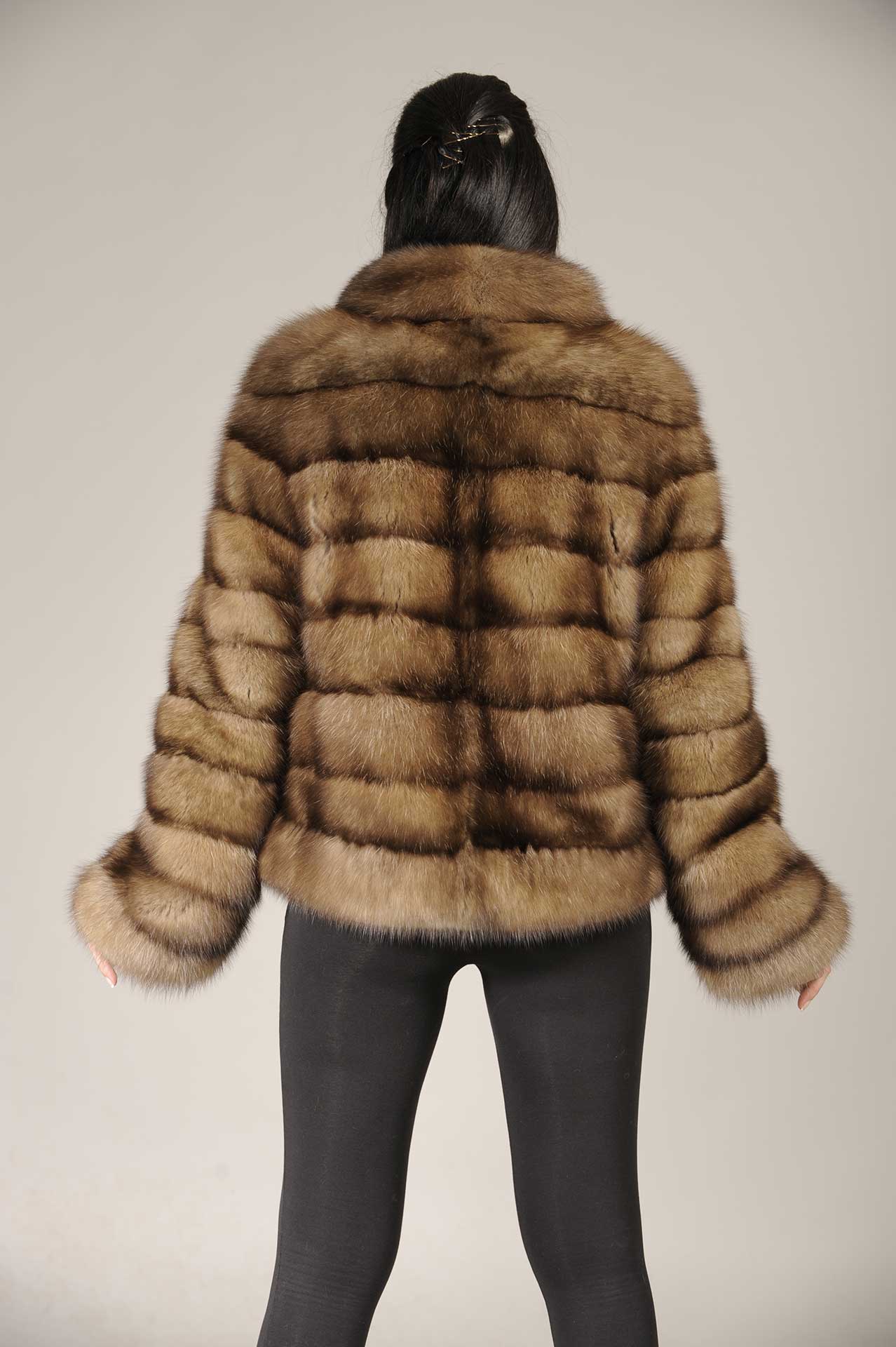 800S - Karamitsos Furs | Brand New Horizontal Sable jacket